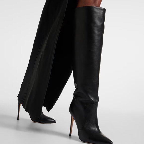 *NWOT* PARIS TEXAS -  Black Leather 110mm Knee-High Stiletto Boots - 41 - $1,050 - Picture 15 of 15